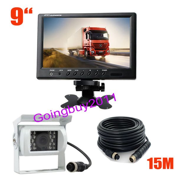 10pcs 9" lcd monitor for bus truck + waterproof 4pin 18 led car reversing camera 15m cable white ing
10pcs 9" lcd monitor for bus truck + waterproof 4pin 18 led car reversing camera 15m cable white ing