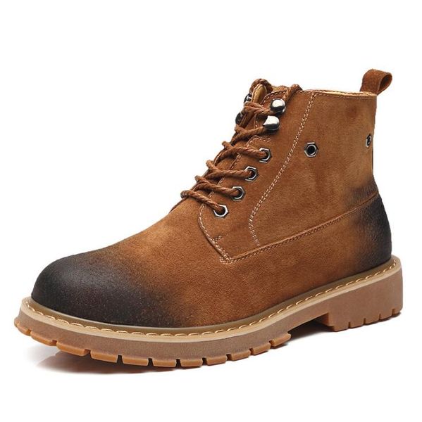men lace-up martin boots shoes texture comfortable shoes wear-resistant anti-skid pure round toe deodorant genuine leather shoes, Black
men lace-up martin boots shoes texture comfortable shoes wear-resistant anti-skid pure round toe deodorant genuine leather shoes, Black