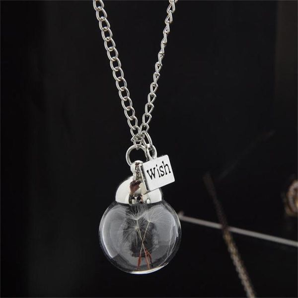 handmade dandelion wish glass bottle pendant necklaces with chain silver plated jewelry for women men lucky fashion accessories
handmade dandelion wish glass bottle pendant necklaces with chain silver plated jewelry for women men lucky fashion accessories
