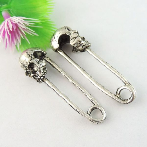 8pcs antique silver skull pin charm pendant jewellry finding 48*15*10mm jewelry making, Bronze;silver
8pcs antique silver skull pin charm pendant jewellry finding 48*15*10mm jewelry making, Bronze;silver
