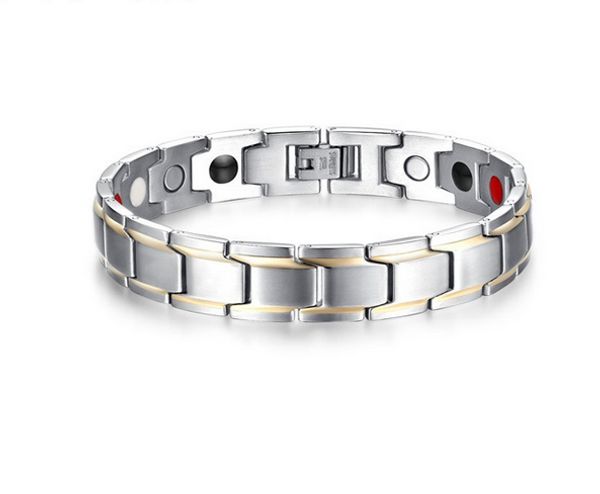 12mm men titanium magnetic therapy bracelet element magnets relief for arthritis pain charms wristband gold silver bracelet b863s, Black
12mm men titanium magnetic therapy bracelet element magnets relief for arthritis pain charms wristband gold silver bracelet b863s, Black