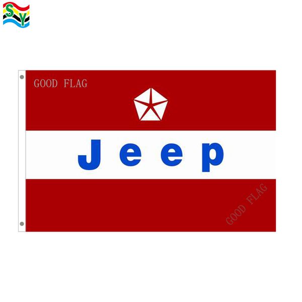 goodflag jeep red flag banner 3x5 ft 90*150cm polyster outdoor flag