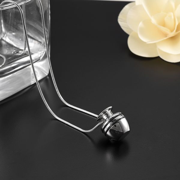 ijd9896 personalized design shape cremation urn pendant neckalce for pet/human ashes memorial jewelry manufacturer customized, Silver
