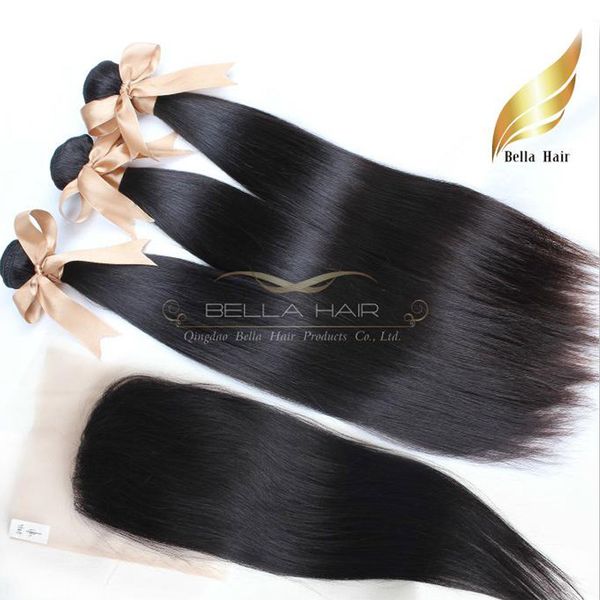 brazilian virgin human hair bundles with lace closure part silky straight natural color 834 inch bellahair, Black
brazilian virgin human hair bundles with lace closure part silky straight natural color 834 inch bellahair, Black
