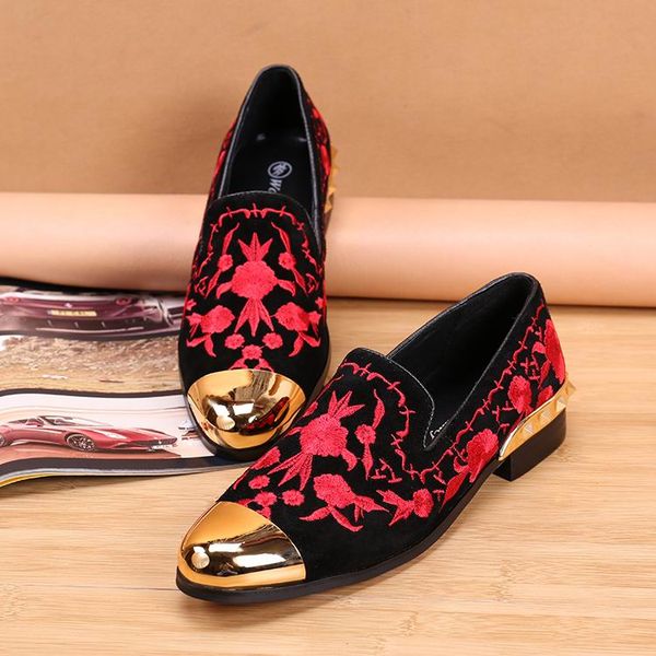 luxury men designer casual loafer shoes fashion round toe metal charm embroidered party shoes derssing up show shoes 38-46, Black
luxury men designer casual loafer shoes fashion round toe metal charm embroidered party shoes derssing up show shoes 38-46, Black