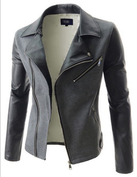 wholesale- delivery 2015 fashion explosion models fight pitsea clothes oblique zipper design slim suit, White;black
wholesale- delivery 2015 fashion explosion models fight pitsea clothes oblique zipper design slim suit, White;black