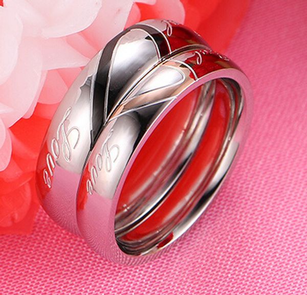 heart shape titanium steel ring couple wedding fashion korean cool mix sizes wholesale gift party christmas, Silver
heart shape titanium steel ring couple wedding fashion korean cool mix sizes wholesale gift party christmas, Silver