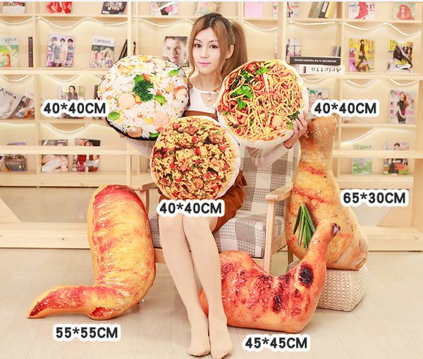 2017 the latest new simulation food chicken, grilled wings snack lunch pillow cushion pillow spoof plush toy gift