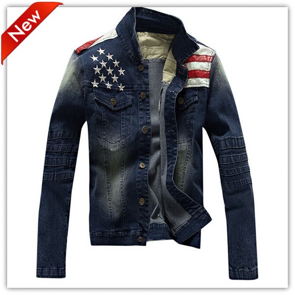 fall-2016 fashion jeans men denim jacket men's preppy style coat american flag cow boy man jacket male clothes ing, Black;brown
fall-2016 fashion jeans men denim jacket men's preppy style coat american flag cow boy man jacket male clothes ing, Black;brown