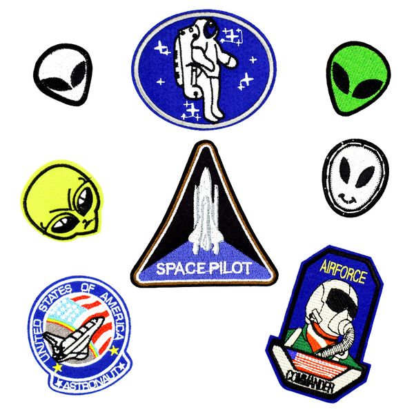 8 kinds space patches for clothing iron on transfer applique extraterrestrial patch for jeans jacket diy sew on embroidery stickers, Black
8 kinds space patches for clothing iron on transfer applique extraterrestrial patch for jeans jacket diy sew on embroidery stickers, Black