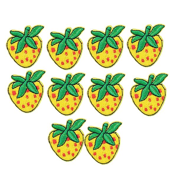 10pcs yellow strawberry embroidery patches for clothing bags diy iron on transfer applique patch for garment jeans sew on embroidery badge, Black
10pcs yellow strawberry embroidery patches for clothing bags diy iron on transfer applique patch for garment jeans sew on embroidery badge, Black