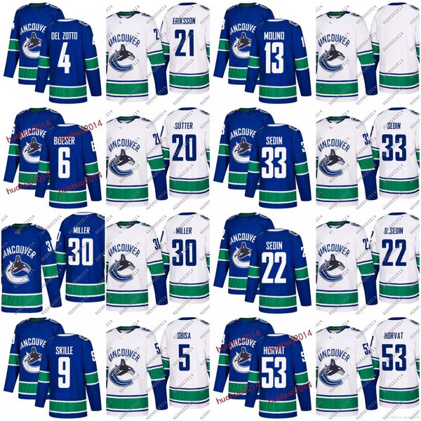 Vancouver Canucks 2017-2018 6 Brock Boeser 30 Ryan Miller 53 Bo Horvat 22 Daniel Sedin 33 Henrik Sedin 18 Jake Virtanen Hockey Jerseys
Vancouver Canucks 2017-2018 6 Brock Boeser 30 Ryan Miller 53 Bo Horvat 22 Daniel Sedin 33 Henrik Sedin 18 Jake Virtanen Hockey Jerseys