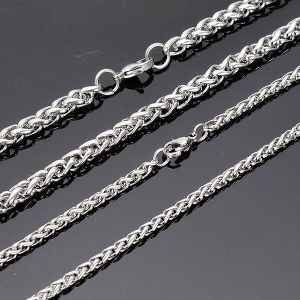 fashion new 24'' silver 316l stainless steel wheat braid link-chain necklace women men jewelry gifts width 3/4/5/6mm
fashion new 24'' silver 316l stainless steel wheat braid link-chain necklace women men jewelry gifts width 3/4/5/6mm