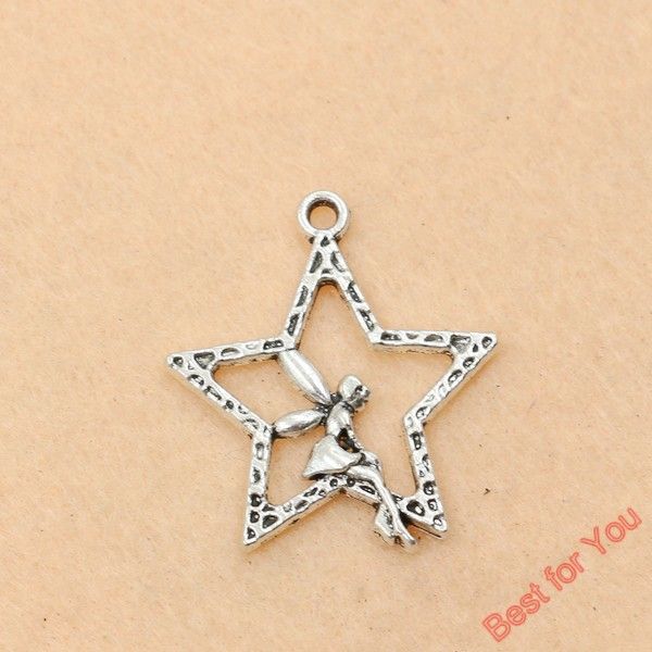 new 50pcs tibetan silver tone star angel girl fairy charms pendants jewelry diy 30x25mm jewelry making, Bronze;silver
new 50pcs tibetan silver tone star angel girl fairy charms pendants jewelry diy 30x25mm jewelry making, Bronze;silver