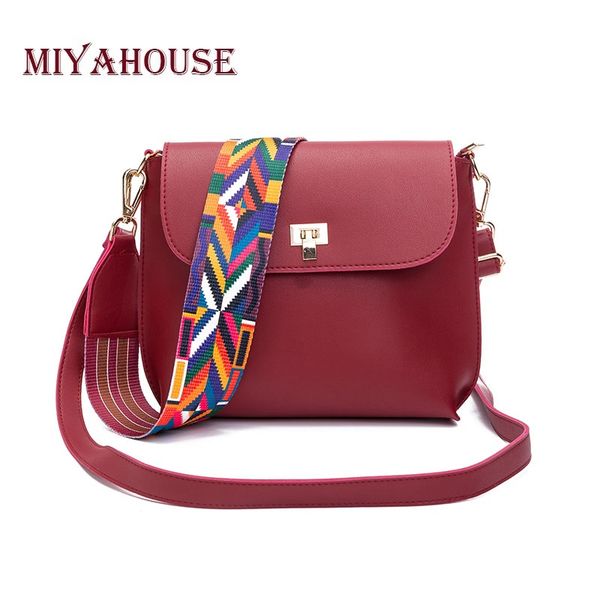 wholesale- miyahouse high quality women shoulder bags colorful strap design messenger bag female solid flap shoulder bag lady
wholesale- miyahouse high quality women shoulder bags colorful strap design messenger bag female solid flap shoulder bag lady