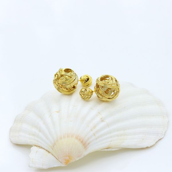 double side ball earrings stud exotic stylish metal braided hollow studs earrings fashion jewelry for women, Golden;silver
double side ball earrings stud exotic stylish metal braided hollow studs earrings fashion jewelry for women, Golden;silver