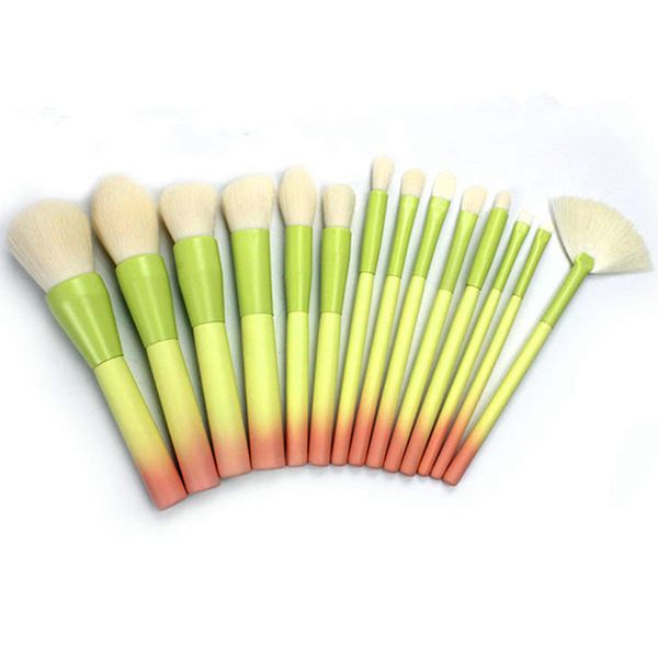 14pcs green pink gradient colourful blending make up beauty foundation powder brushes kit face eyeliner brush set professional
14pcs green pink gradient colourful blending make up beauty foundation powder brushes kit face eyeliner brush set professional