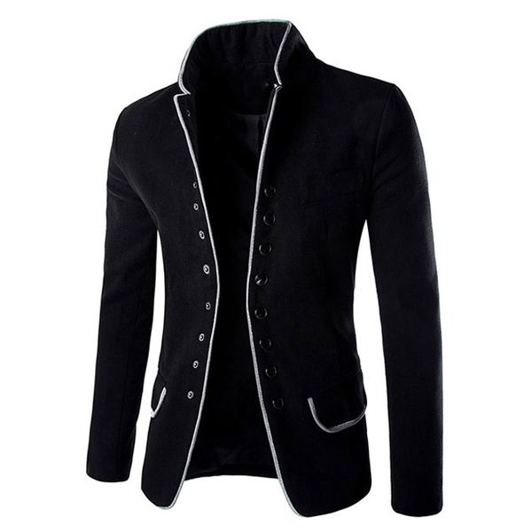wholesale- 2016 new men jacket fashion stand collar wool mens blazer coat slim fit cotton terno masculino 13m0603, Black;brown
wholesale- 2016 new men jacket fashion stand collar wool mens blazer coat slim fit cotton terno masculino 13m0603, Black;brown