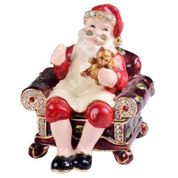 christmas santa claus faberge trinket & jewelry box metal crafts birthday christmas decoration gifts, Black;white
christmas santa claus faberge trinket & jewelry box metal crafts birthday christmas decoration gifts, Black;white