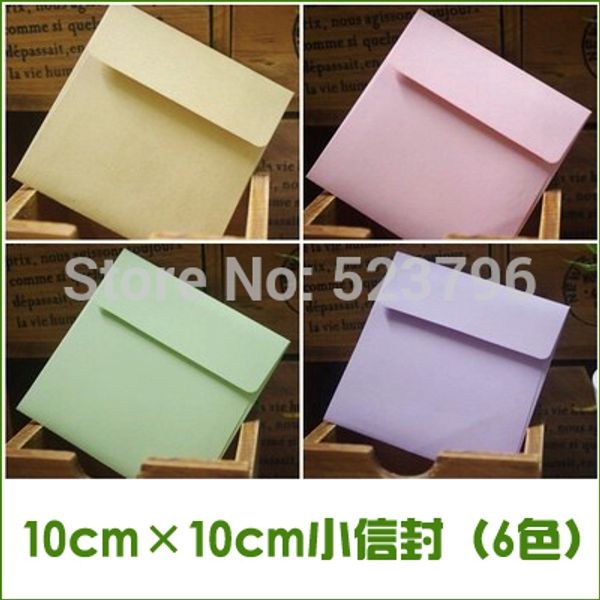 wholesale-1lot=100piece 10cm square small paper envelopes small cards / invitations / membership card holding 6 colors
wholesale-1lot=100piece 10cm square small paper envelopes small cards / invitations / membership card holding 6 colors