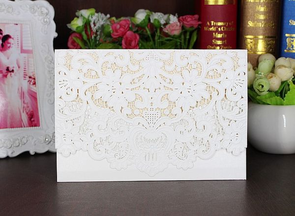wholesale- 5pcs cream white laser cut wedding invitation white hollow flora party decorations invitation cards envelope
wholesale- 5pcs cream white laser cut wedding invitation white hollow flora party decorations invitation cards envelope