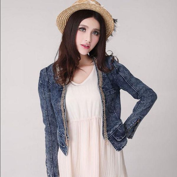 wholesale- 2016 denim jackets women new summer chaquetas mujer woman coats blaser vintage casual lady jeans jaqueta cardigan blue black, Black;brown
wholesale- 2016 denim jackets women new summer chaquetas mujer woman coats blaser vintage casual lady jeans jaqueta cardigan blue black, Black;brown