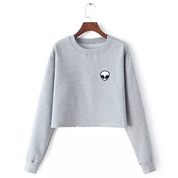 wholesale- women autumn long sleeve sweatshirts casual o-neck cropped pullovers hoodies coats fashion print short hoodies for ladies, Black
wholesale- women autumn long sleeve sweatshirts casual o-neck cropped pullovers hoodies coats fashion print short hoodies for ladies, Black