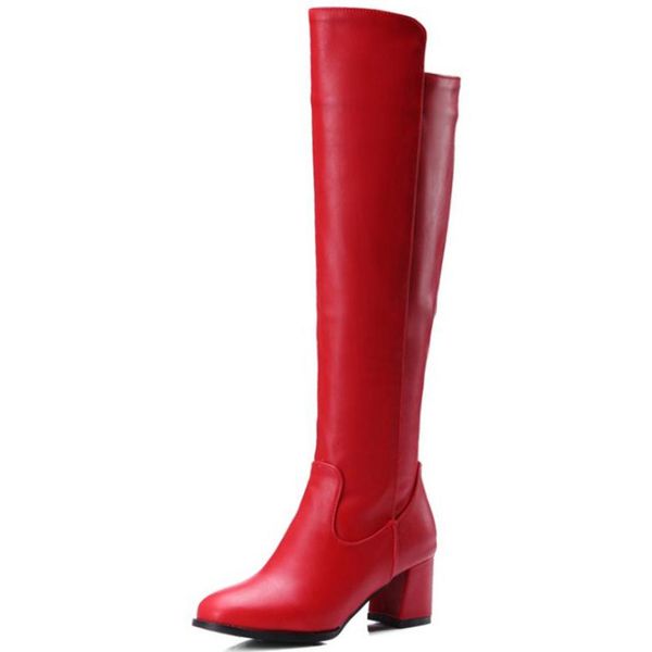 chaussures femme thick high heel shoes women solid color zipper knee high boots ladies daily office footwear size 30-48, Black
chaussures femme thick high heel shoes women solid color zipper knee high boots ladies daily office footwear size 30-48, Black