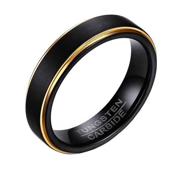 5mm black plain tungsten rings comfort fit with golden polished edge wedding band size 6-12, Silver
5mm black plain tungsten rings comfort fit with golden polished edge wedding band size 6-12, Silver