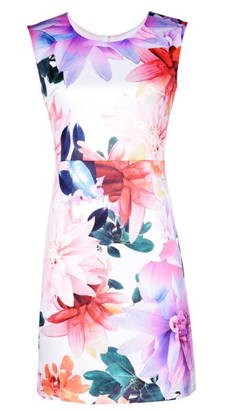fashion flower print women sheath dress round neck casual dresses 084a674, Black;gray
fashion flower print women sheath dress round neck casual dresses 084a674, Black;gray