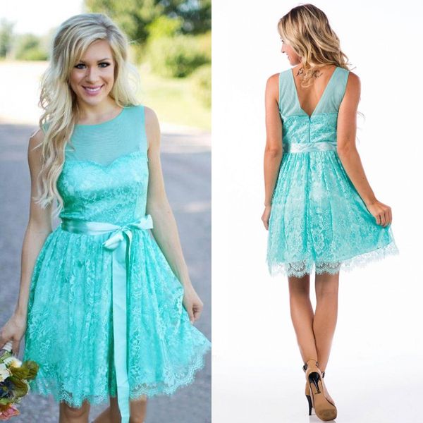 turquoise short lace bridesmaid dresses 2019 country jewel neck v shape back knee length maid of honor gown with sash custom made en80921, White;pink
turquoise short lace bridesmaid dresses 2019 country jewel neck v shape back knee length maid of honor gown with sash custom made en80921, White;pink