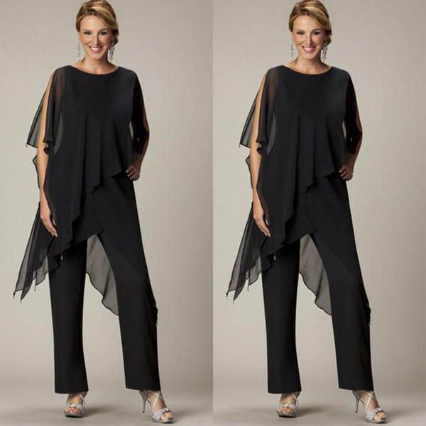 2019 mother of the bride pant sutis black chiffon bateau neck asymmetrical wrap style modest mother's suit for weddings custom made, Black;red
2019 mother of the bride pant sutis black chiffon bateau neck asymmetrical wrap style modest mother's suit for weddings custom made, Black;red