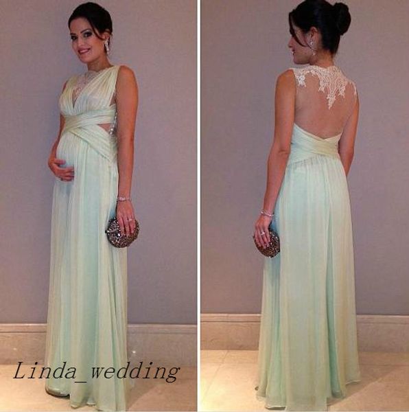 promotion mint green pregnant evening dress latest new maternity chiffon long formal party dress, Black;red
promotion mint green pregnant evening dress latest new maternity chiffon long formal party dress, Black;red