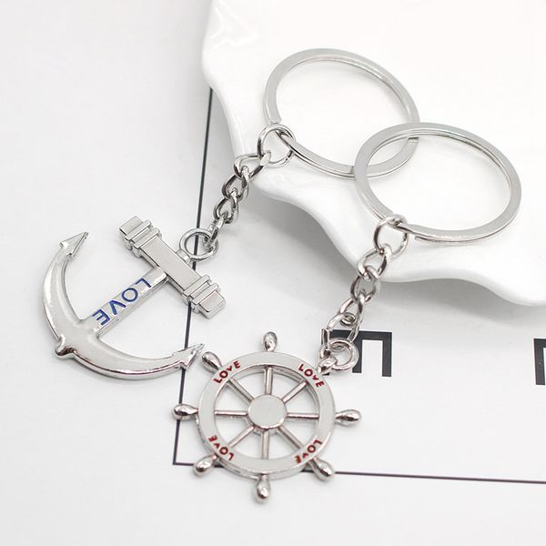 wedding supplies keychain favors lovers key chain anchor and rudder style alloy key ring, Silver
wedding supplies keychain favors lovers key chain anchor and rudder style alloy key ring, Silver