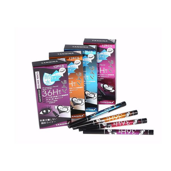yanqina 36h makeup eyeliner pencil purple blue black brown 4 colors waterproof eyeliner pen liquid eye liner cosmetics 120pcs
yanqina 36h makeup eyeliner pencil purple blue black brown 4 colors waterproof eyeliner pen liquid eye liner cosmetics 120pcs