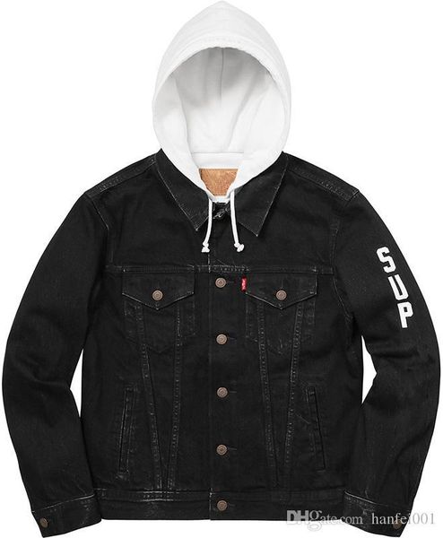 17ss S Signed Jointly Hooded Trucker Jacket Hooded Cowboy Jacket Fashion Coats Couple Outerwear S-XL Three Colors HFJK012
17ss S Signed Jointly Hooded Trucker Jacket Hooded Cowboy Jacket Fashion Coats Couple Outerwear S-XL Three Colors HFJK012