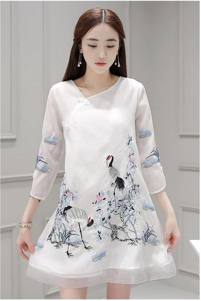 женская мода китайский винтаж вышивка реформатской чонсам платье, Black
женская мода китайский винтаж вышивка реформатской чонсам платье, Black