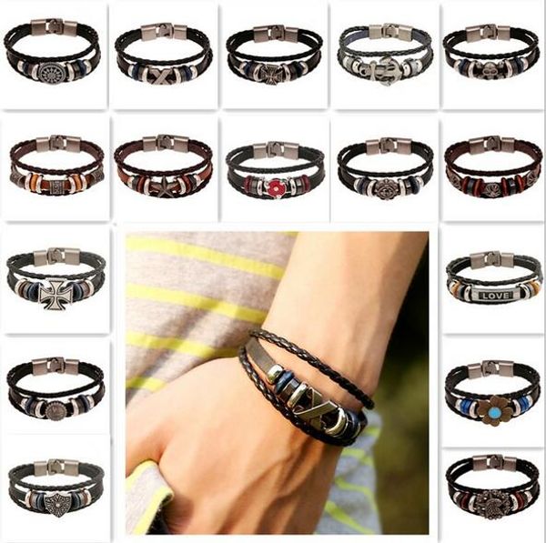 mix styles women men leather multilayer statement bracelet cool punk men casual beaded charm bracelets jewelry sh-s80083, Golden;silver
mix styles women men leather multilayer statement bracelet cool punk men casual beaded charm bracelets jewelry sh-s80083, Golden;silver