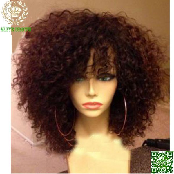 short human hair wigs curly 100% unprocessed peruvian hair full lace wig kinky curly wig with bangs unprocess hair lace front wig, Black;brown
short human hair wigs curly 100% unprocessed peruvian hair full lace wig kinky curly wig with bangs unprocess hair lace front wig, Black;brown