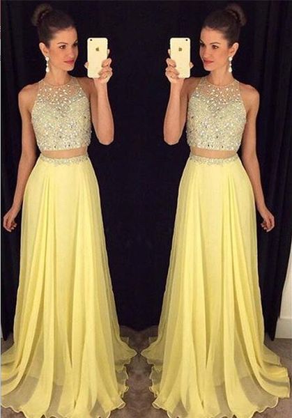 charming two pieces chiffon beading prom dress see through evening dress backless prom dress, Black
charming two pieces chiffon beading prom dress see through evening dress backless prom dress, Black