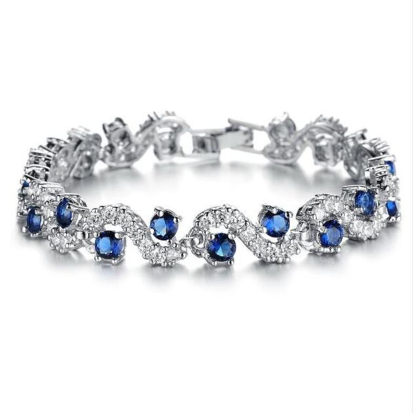 fashion eu style silver color blue crystal stone bracelets & bangles luxury romantic wedding jewelry gift, ds931, Black
fashion eu style silver color blue crystal stone bracelets & bangles luxury romantic wedding jewelry gift, ds931, Black