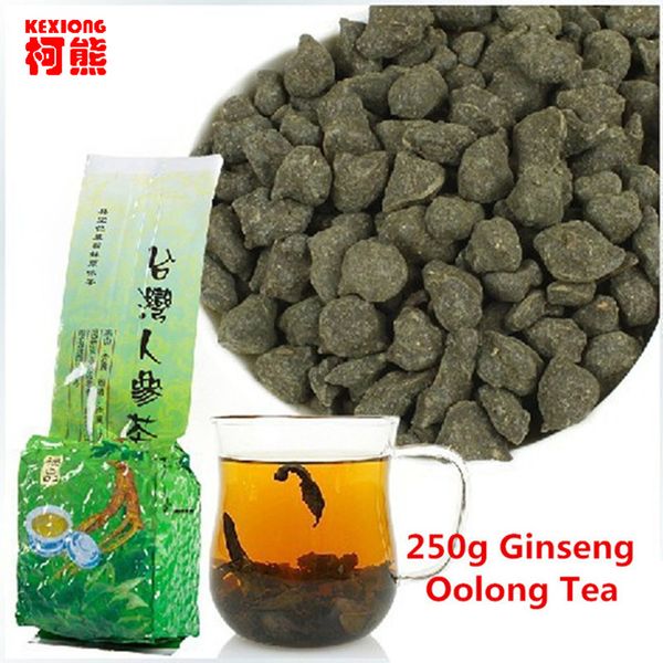 

250г Известные здравоохранения Тайвань Женьшень Улун Китайский Премиум Натуральный женьшень чай Свежий Новая весна Органический зеленый чай