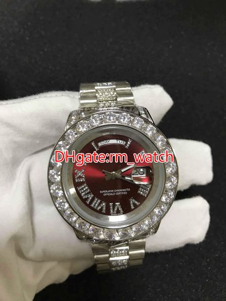 NEW Luxury 43mm silver Big diamond Mechanical man watch (red green and blue) dial Automatic silver Stainless steel men's watches
NEW Luxury 43mm silver Big diamond Mechanical man watch (red green and blue) dial Automatic silver Stainless steel men's watches