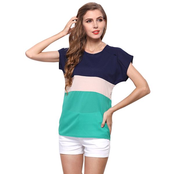 wholesale- 2017 casual fashion women t shirts chiffon loose striped short sleeve shirt ladies t-shirts tshirt female blusas, White
wholesale- 2017 casual fashion women t shirts chiffon loose striped short sleeve shirt ladies t-shirts tshirt female blusas, White