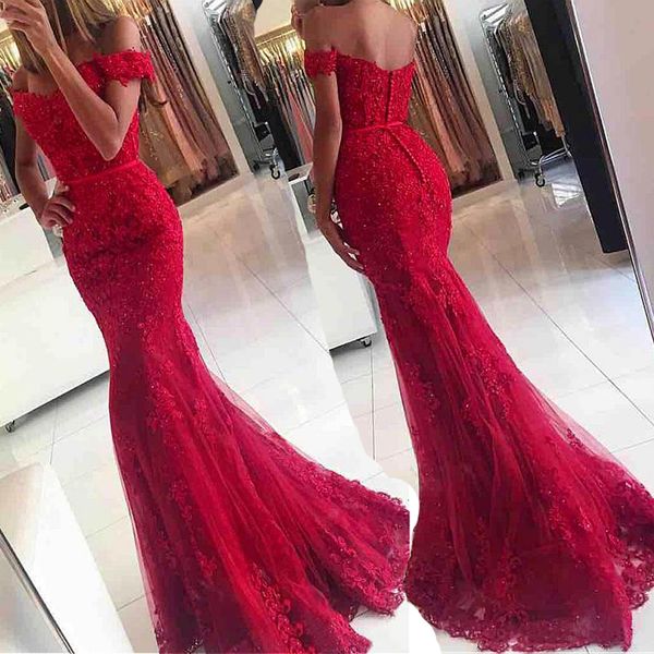 junoesque tulle off-the-shoulder neckline mermaid formal dresses with beaded lace appliques red lace crystals prom dresses slim, Black
junoesque tulle off-the-shoulder neckline mermaid formal dresses with beaded lace appliques red lace crystals prom dresses slim, Black
