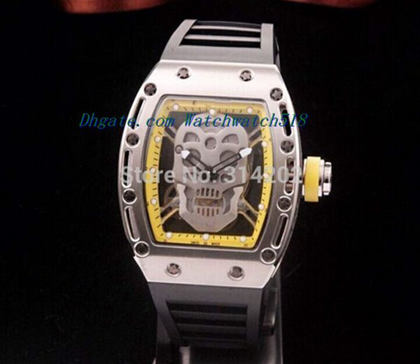luxury new skeleton dial men sports watches black rubber strap watch men watches men, Slivery;brown
luxury new skeleton dial men sports watches black rubber strap watch men watches men, Slivery;brown