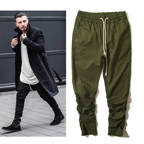 wholesale-2016 new fashion mens elastic pencil pants jogger kanye west ankle zipper men hip hop solid drawstring trousers for hipster, Black
wholesale-2016 new fashion mens elastic pencil pants jogger kanye west ankle zipper men hip hop solid drawstring trousers for hipster, Black