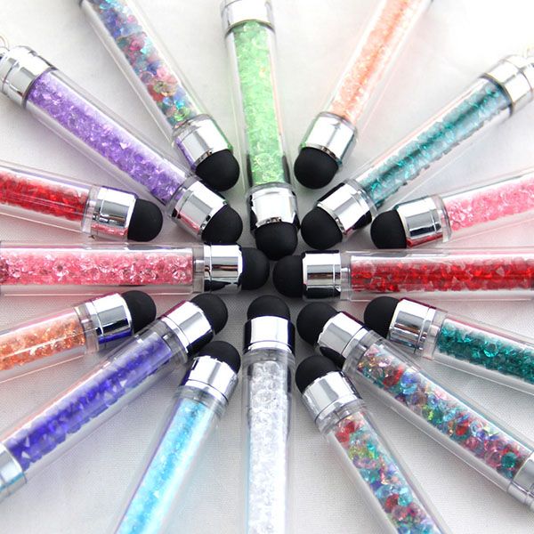crystal mobile phone colorful stylus for iphone 5s 6 6s 7 + 3.5mm dust plug style bling clear touch screen pen 500ps/lot 
crystal mobile phone colorful stylus for iphone 5s 6 6s 7 + 3.5mm dust plug style bling clear touch screen pen 500ps/lot