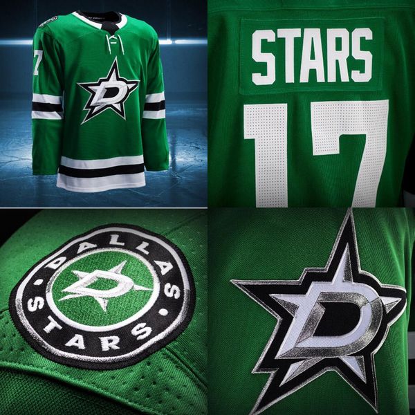 2017-2018 Season Custom Jamie Benn Stars Tyler Seguin Devin Shore Radek Faksa Mark McNeill Gemel Smith Jason Spezza Remi Elie Jerseys