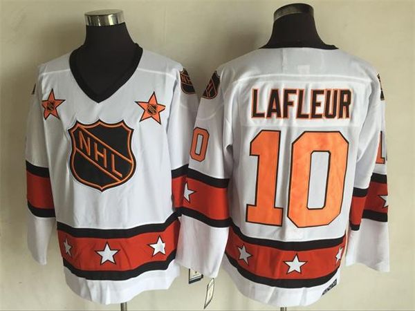 1975 all star jerseys #10 guy lafleur jerseys white ccm retro ice hockey jerseys stitched name number logos, Black;red
1975 all star jerseys #10 guy lafleur jerseys white ccm retro ice hockey jerseys stitched name number logos, Black;red